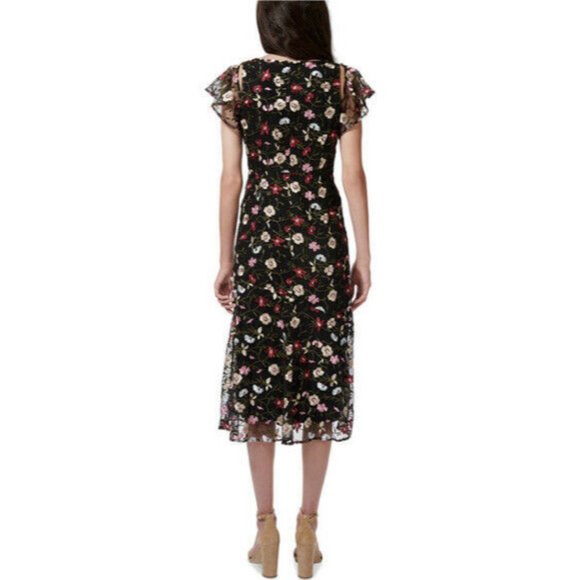 NWOT Sam Edelman Floral Embroidered Short Sleeve/ Cold Shoulder Dress - 2 - Picture 5 of 12